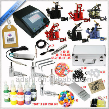 Kits de Tatuagem Profissional 6 Guns Kit de Máquina de Tatuagem Rotary Tattoo tips machine kit